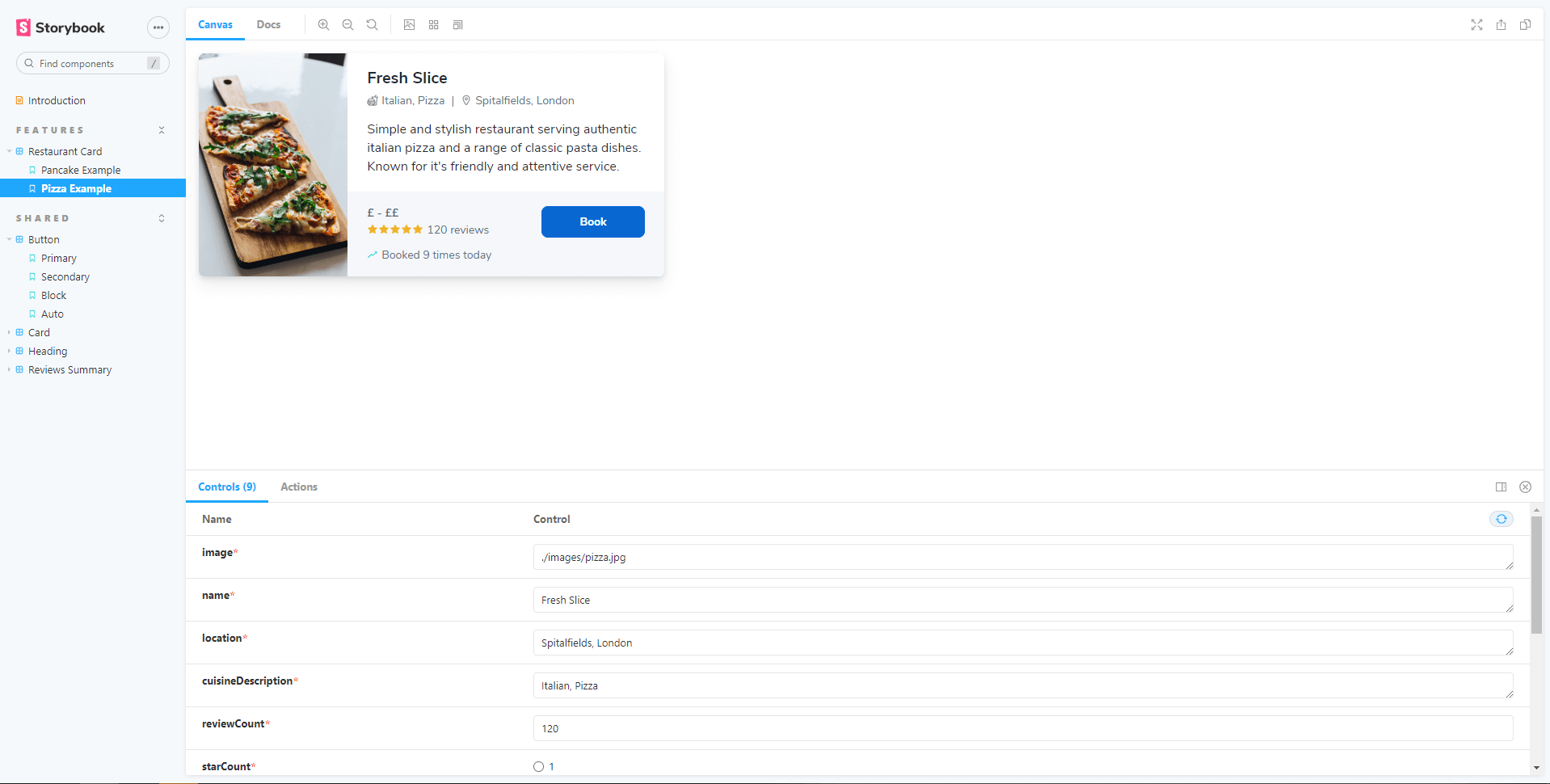 Storybook screenshot