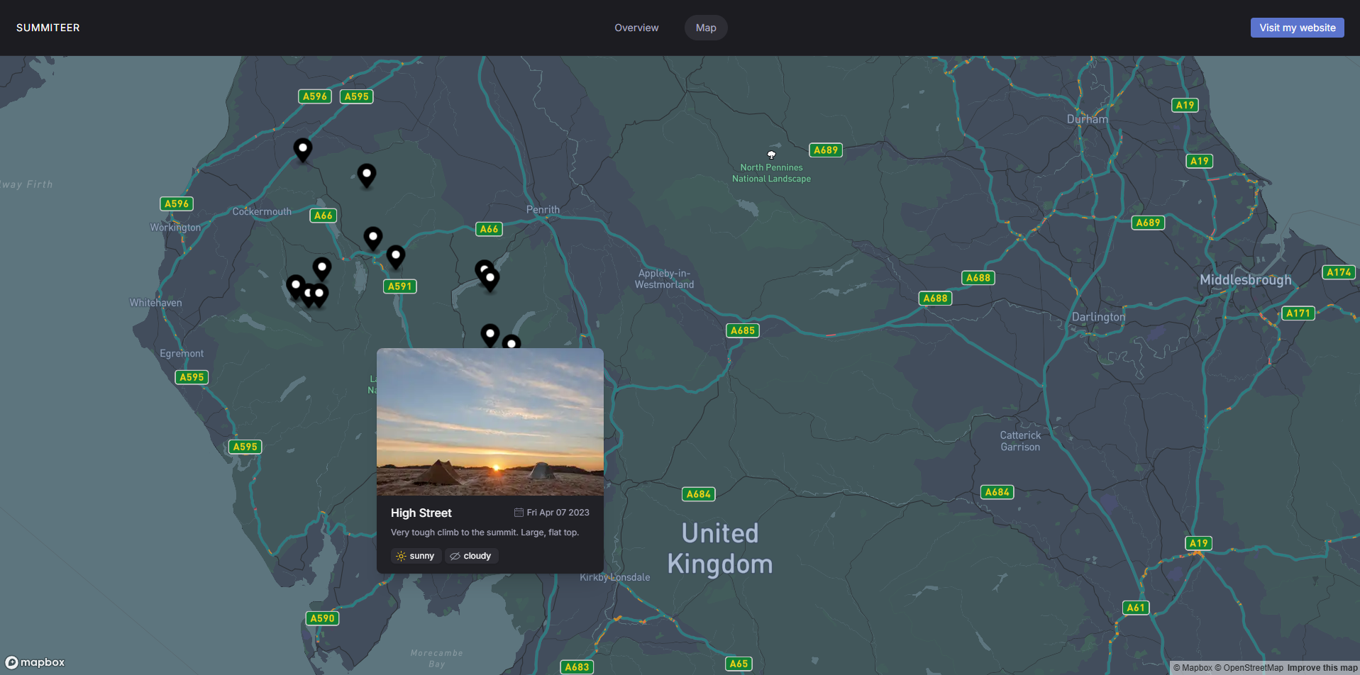 Summiteer screenshot